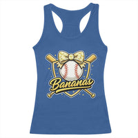 Bananas Coquette Bow Racerback Tank Top Baseball Bats Banana Lovers Women Girls Kids