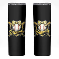 Bananas Coquette Bow Skinny Tumbler Baseball Bats Banana Lovers Women Girls Kids