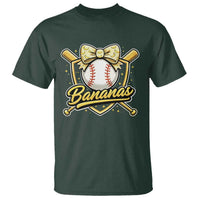 Bananas Coquette Bow T Shirt Baseball Bats Banana Lovers Women Girls Kids