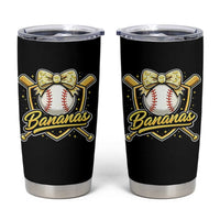 Bananas Coquette Bow Tumbler Cup Baseball Bats Banana Lovers Women Girls Kids