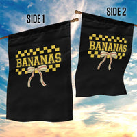 Bananas Coquette Bow Checkered Garden Flag Women Girls Kids