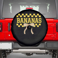 Bananas Coquette Bow Checkered Spare Tire Cover Women Girls Kids