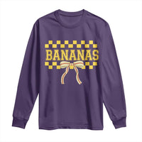 Bananas Coquette Bow Checkered Long Sleeve Shirt Women Girls Kids