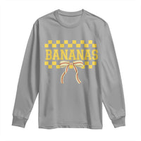 Bananas Coquette Bow Checkered Long Sleeve Shirt Women Girls Kids