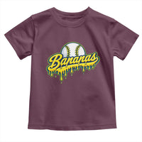Funny Banana Baseball Toddler T Shirt Sports Team Baseball Drip Ice Cream Style
