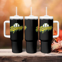 Funny Banana Baseball Tumbler With Handle Sports Team Baseball Drip Ice Cream Style