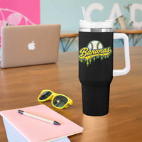Funny Banana Baseball Tumbler With Handle Sports Team Baseball Drip Ice Cream Style