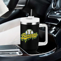 Funny Banana Baseball Tumbler With Handle Sports Team Baseball Drip Ice Cream Style