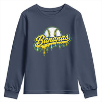Funny Banana Baseball Youth Sweatshirt Sports Team Baseball Drip Ice Cream Style