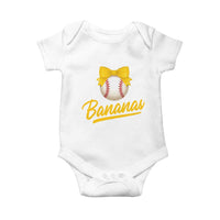 Bananas Coquette Bow Baby Onesie Banana Retro Popular Fruit Humor Cute Girls Kids