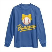 Bananas Coquette Bow Long Sleeve Shirt Banana Retro Popular Fruit Humor Cute Girls Kids