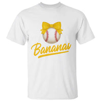Bananas Coquette Bow T Shirt Banana Retro Popular Fruit Humor Cute Girls Kids