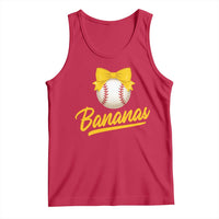 Bananas Coquette Bow Tank Top Banana Retro Popular Fruit Humor Cute Girls Kids