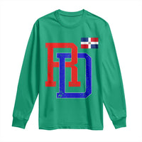 Dominican Republic Long Sleeve Shirt Distressed RD Flag Dominican Pride