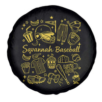 Bananas Baseball Spare Tire Cover Cute Trendy Banana Baseball Game Day Doodle