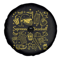 Bananas Baseball Spare Tire Cover Cute Trendy Banana Baseball Game Day Doodle