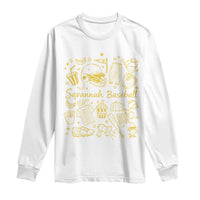Bananas Baseball Long Sleeve Shirt Cute Trendy Banana Baseball Game Day Doodle