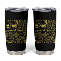 Bananas Baseball Tumbler Cup Cute Trendy Banana Baseball Game Day Doodle