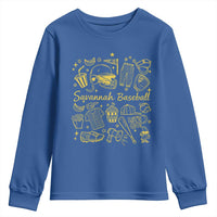 Bananas Baseball Youth Sweatshirt Cute Trendy Banana Baseball Game Day Doodle