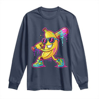 Banana Baseball Drip Long Sleeve Shirt Funny Baseball Drip Ice Cream Kids Youth Boys