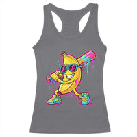 Banana Baseball Drip Racerback Tank Top Funny Baseball Drip Ice Cream Kids Youth Boys