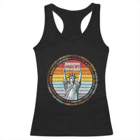 Statue of Liberty Hands Off Protest Racerback Tank Top Resist Resistance