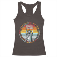 Statue of Liberty Hands Off Protest Racerback Tank Top Resist Resistance