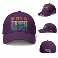 My Jokes Are Officially Dad Jokes Baseball Cap Funny New Dad First Fathers Day