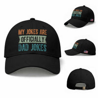 My Jokes Are Officially Dad Jokes Baseball Cap Funny New Dad First Fathers Day