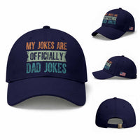 My Jokes Are Officially Dad Jokes Baseball Cap Funny New Dad First Fathers Day