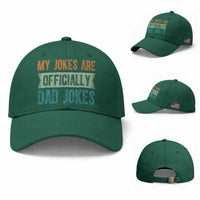 My Jokes Are Officially Dad Jokes Baseball Cap Funny New Dad First Fathers Day