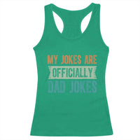 My Jokes Are Officially Dad Jokes Racerback Tank Top Funny New Dad First Fathers Day