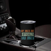 My Jokes Are Officially Dad Jokes Tumbler Cup Funny New Dad First Fathers Day