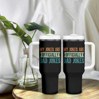 My Jokes Are Officially Dad Jokes Tumbler With Handle Funny New Dad First Fathers Day