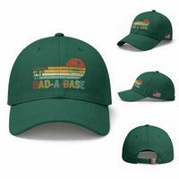 Funny Dad Jokes In A Dad-a-base Baseball Cap Retro Vintage Fathers Day