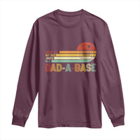Funny Dad Jokes In A Dad-a-base Long Sleeve Shirt Retro Vintage Fathers Day