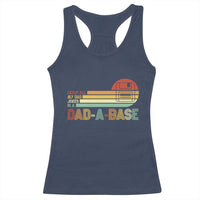Funny Dad Jokes In A Dad-a-base Racerback Tank Top Retro Vintage Fathers Day