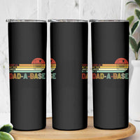 Funny Dad Jokes In A Dad-a-base Skinny Tumbler Retro Vintage Fathers Day