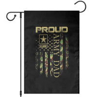 Proud Army Dad Garden Flag Military Father US Army Camo Flag