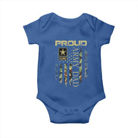 Proud Army Dad Baby Onesie Military Father US Army Camo Flag