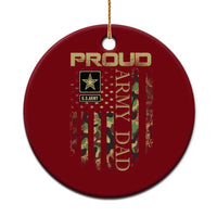 Proud Army Dad Ceramic Ornament Military Father US Army Camo Flag