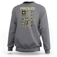 Proud Army Dad Sweatshirt Military Father US Army Camo Flag