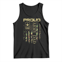 Proud Army Dad Tank Top Military Father US Army Camo Flag