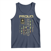 Proud Army Dad Tank Top Military Father US Army Camo Flag