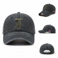 Proud Army Dad Washed Cotton Baseball Cap Military Father US Army Camo Flag