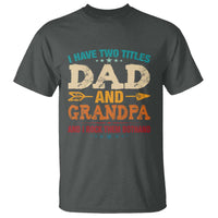I Have Two Titles Dad And Grandpa T Shirt Retro Father's Day Grandpa Gift