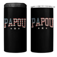 Papou 4 in 1 Can Cooler Tumbler New Grandpa Father’s Day USA Flag Patriotic