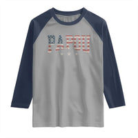 Papou Raglan Shirt New Grandpa Father’s Day USA Flag Patriotic