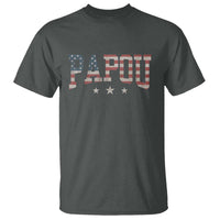 Papou T Shirt New Grandpa Father’s Day USA Flag Patriotic