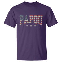 Papou T Shirt New Grandpa Father’s Day USA Flag Patriotic